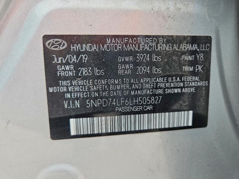 2020 HYUNDAI ELANTRA SE 13