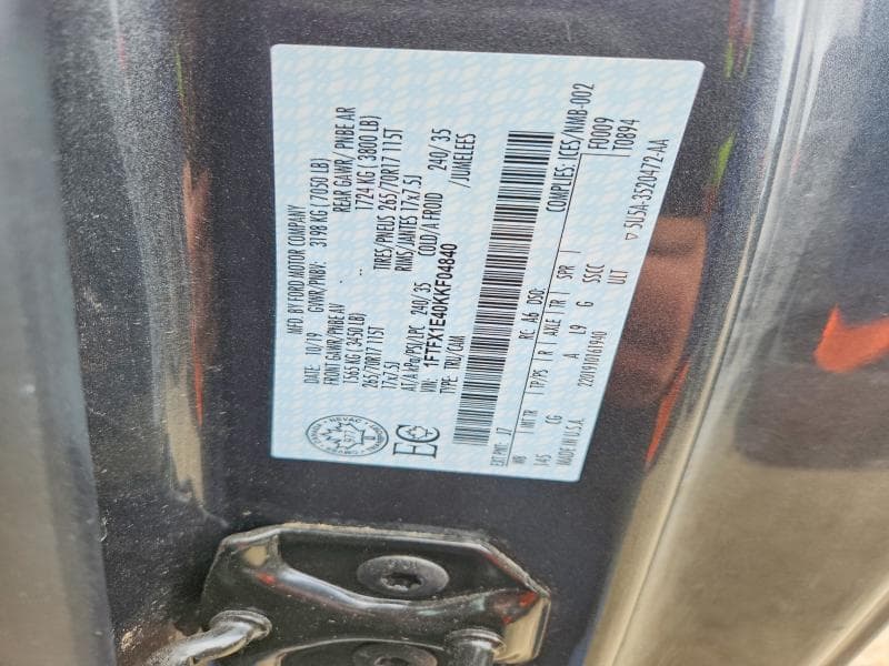 2019 FORD F150 SUPER CAB 13