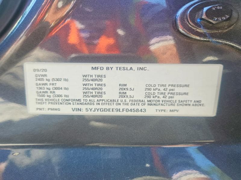 2020 TESLA MODEL Y 12
