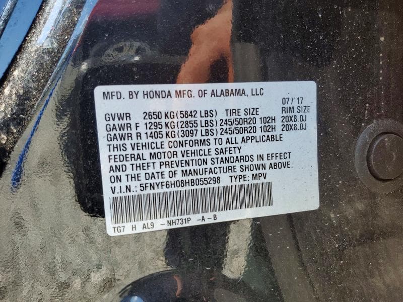 2017 HONDA PILOT ELITE 13