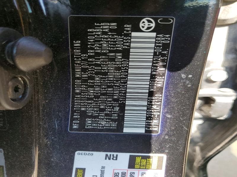2020 TOYOTA COROLLA SE 12