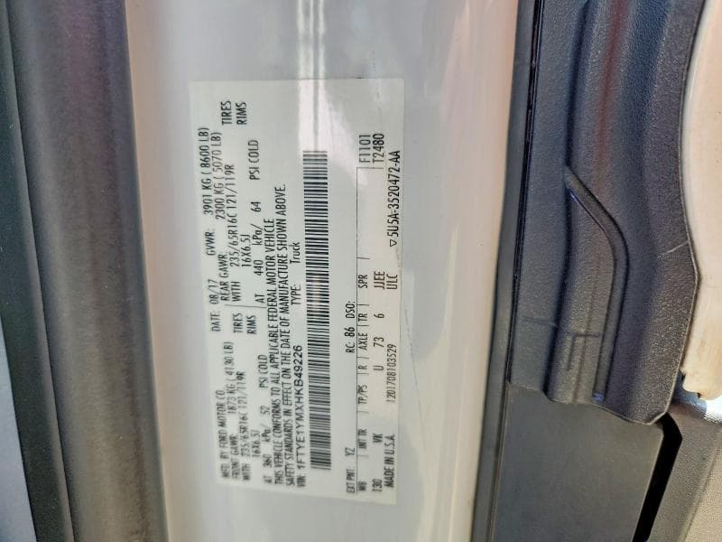 2017 FORD TRANSIT T-150 12