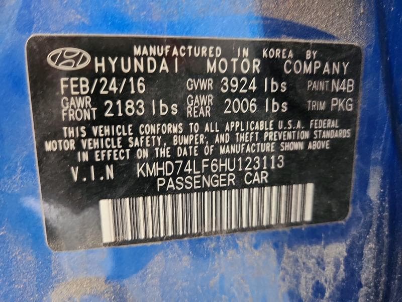 2017 HYUNDAI ELANTRA SE 12