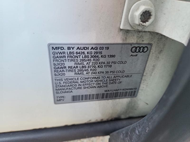 2019 AUDI Q7 PREMIUM PLUS 12