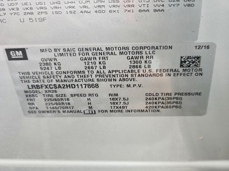 2017 BUICK ENVISION PREFERRED 14
