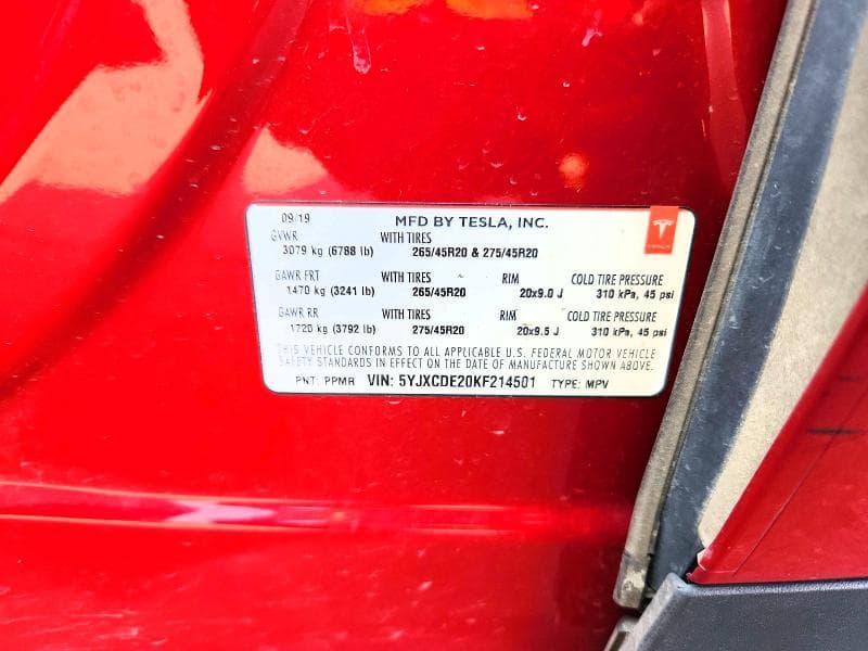 2019 TESLA MODEL X 14