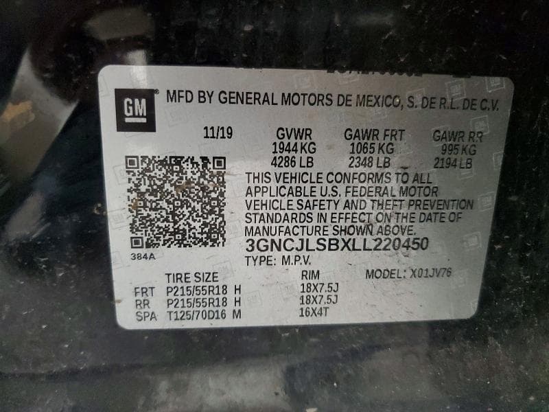 2020 CHEVROLET TRAX 1LT 14