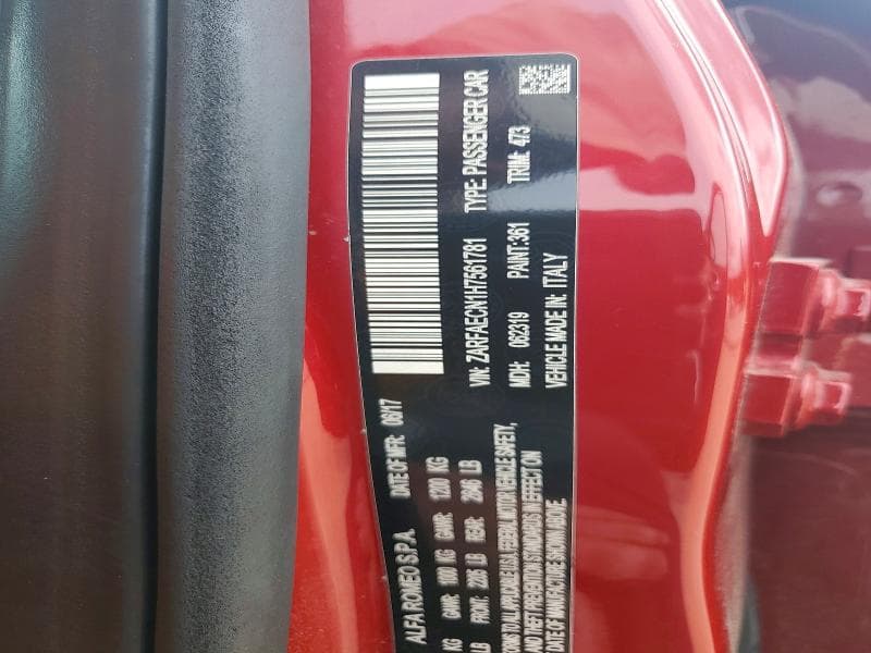 2017 ALFA ROMEO GIULIA TI 12