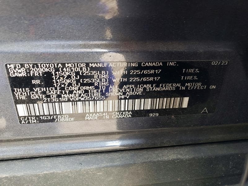 2023 TOYOTA RAV4 LE 12