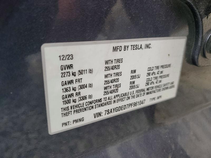 2023 TESLA MODEL Y 12