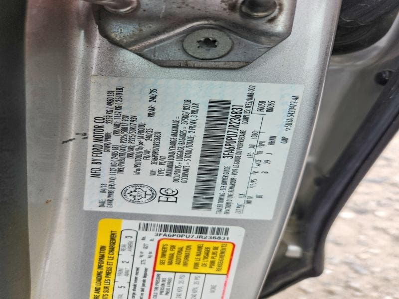 2018 FORD FUSION SE PHEV 12