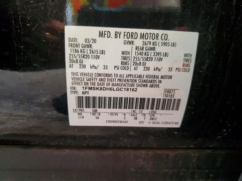 2020 FORD EXPLORER XLT 13