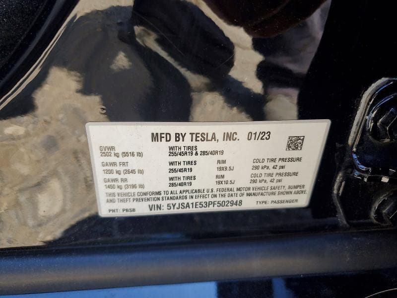 2023 TESLA MODEL S 12