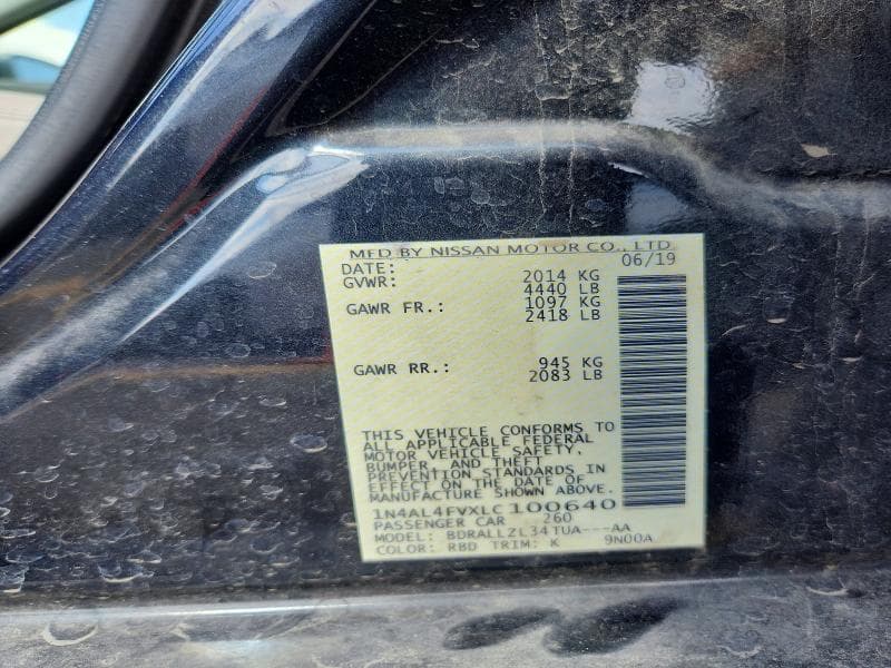 2020 NISSAN ALTIMA PLATINUM 13