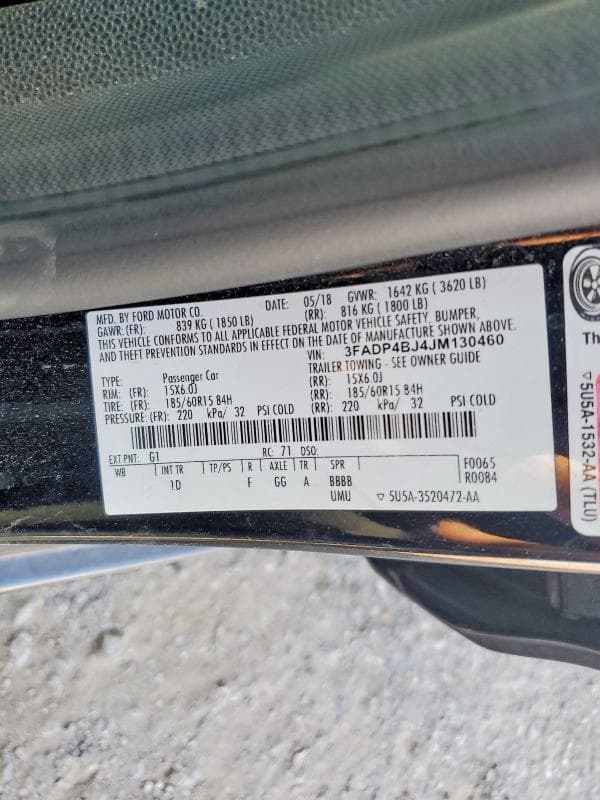 2018 FORD FIESTA SE 12