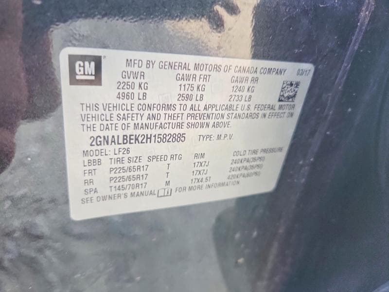 2017 CHEVROLET EQUINOX LS 13
