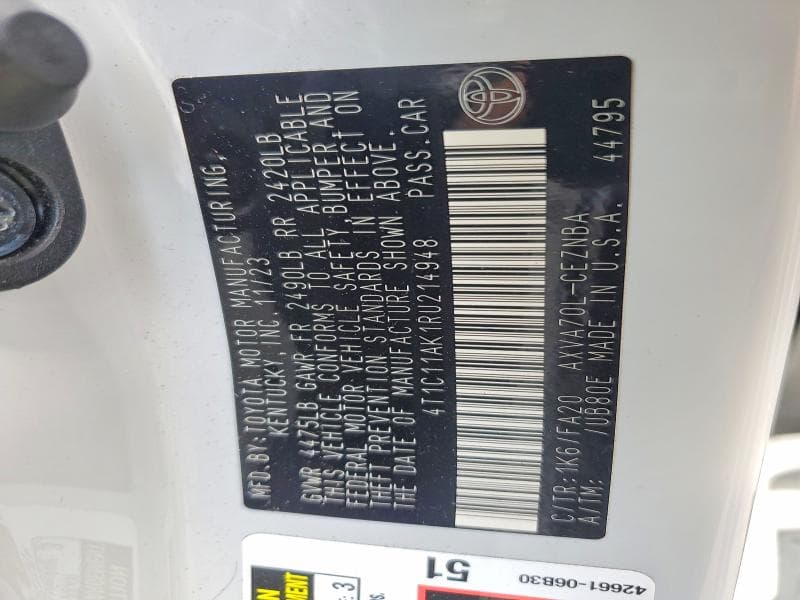 2024 TOYOTA CAMRY LE 12