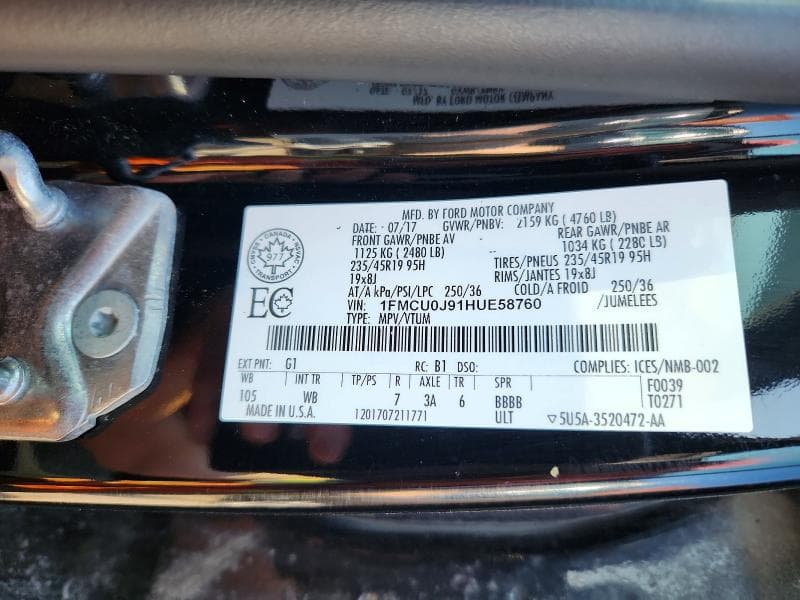 2017 FORD ESCAPE TITANIUM 13