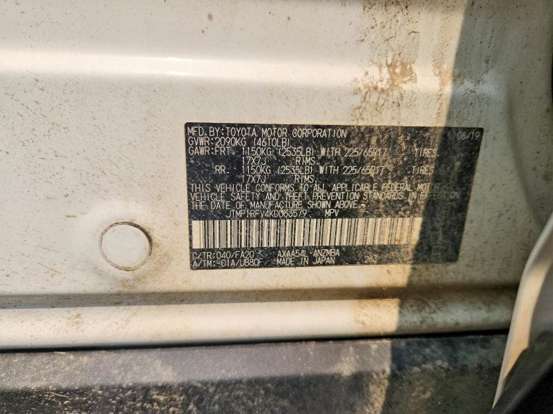 2019 TOYOTA RAV4 XLE 13
