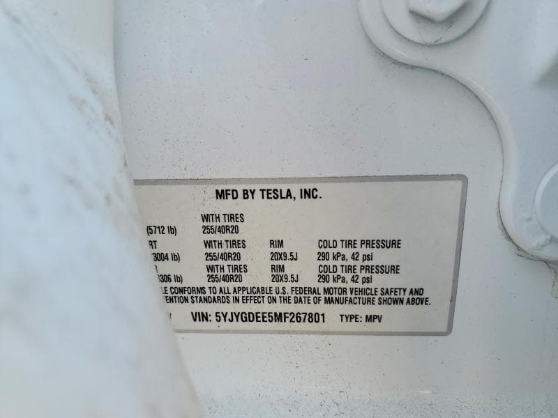 2021 TESLA MODEL Y 12