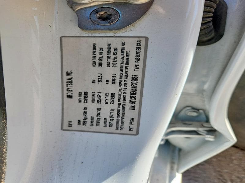 2019 TESLA MODEL 3 12
