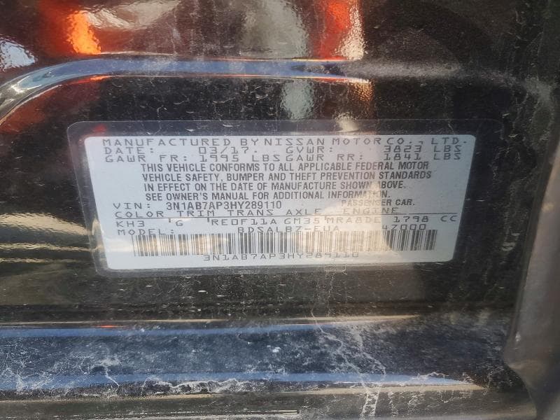 2017 NISSAN SENTRA S 12