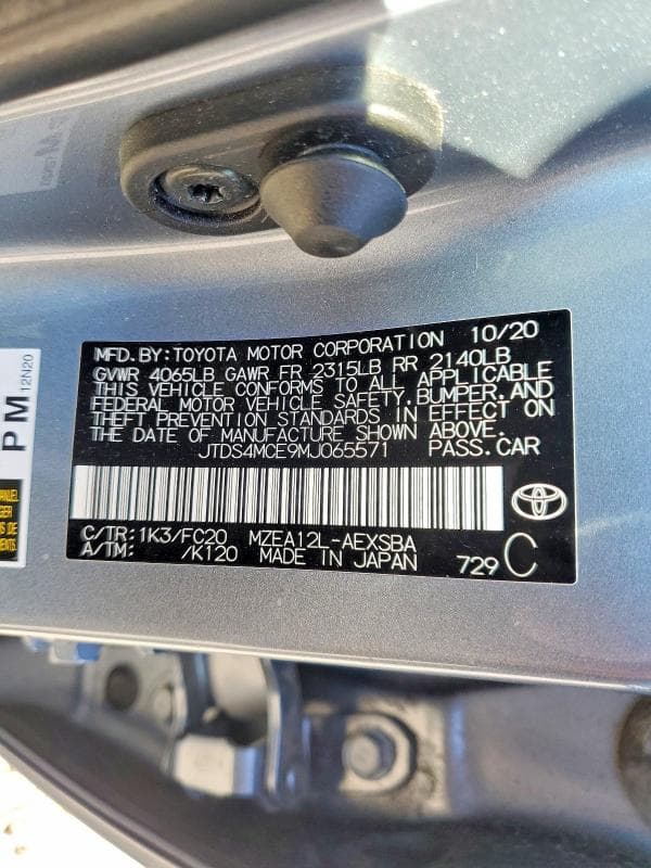2021 TOYOTA COROLLA SE 12