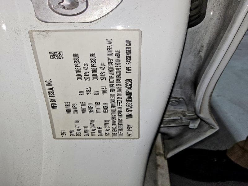 2022 TESLA MODEL 3 12