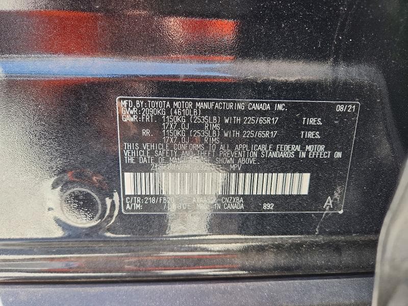 2021 TOYOTA RAV4 LE 12