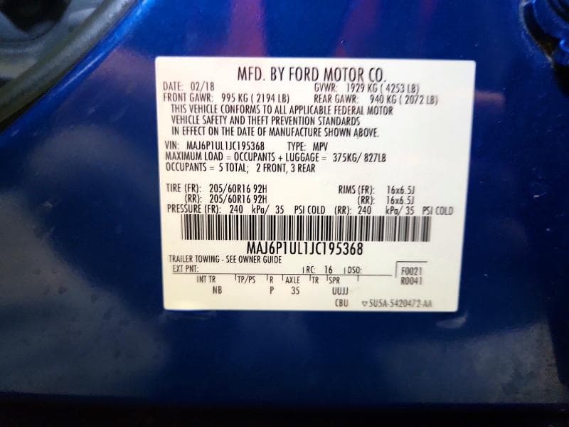 2018 FORD ECOSPORT SE 13