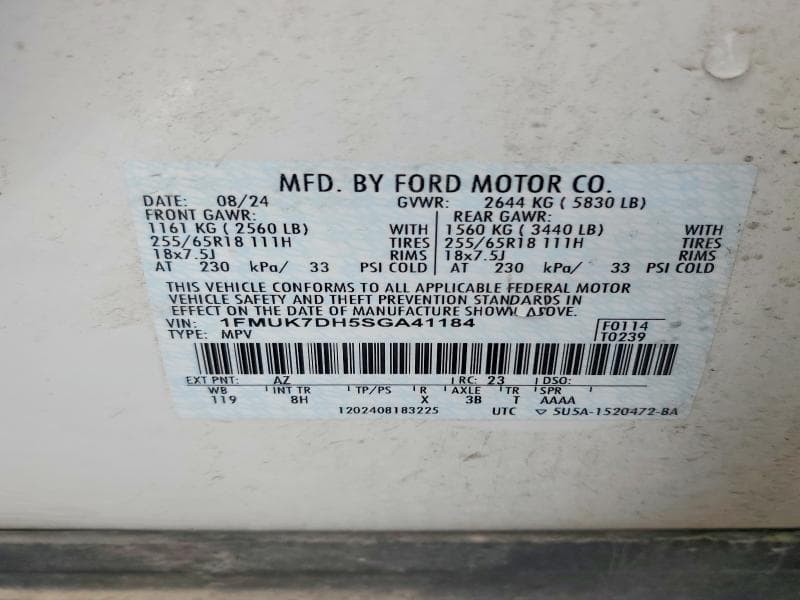 2025 FORD EXPLORER ACTIVE 14