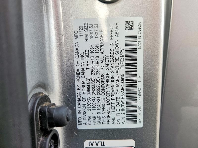 2021 HONDA CR-V EX 13