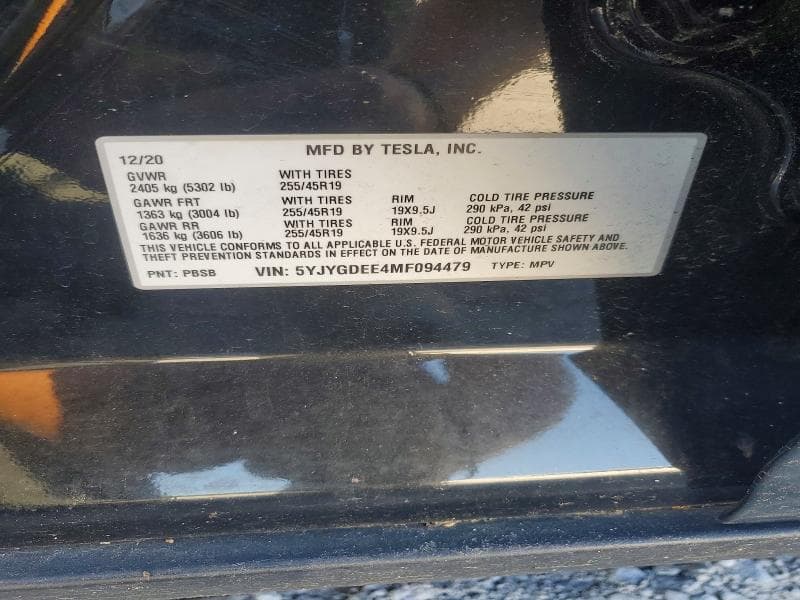 2021 TESLA MODEL Y 12