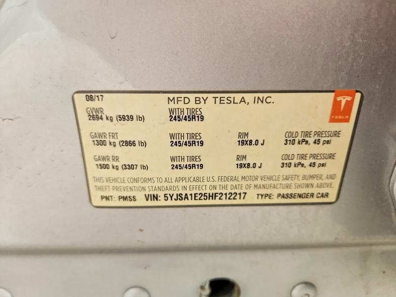 2017 TESLA MODEL S 12