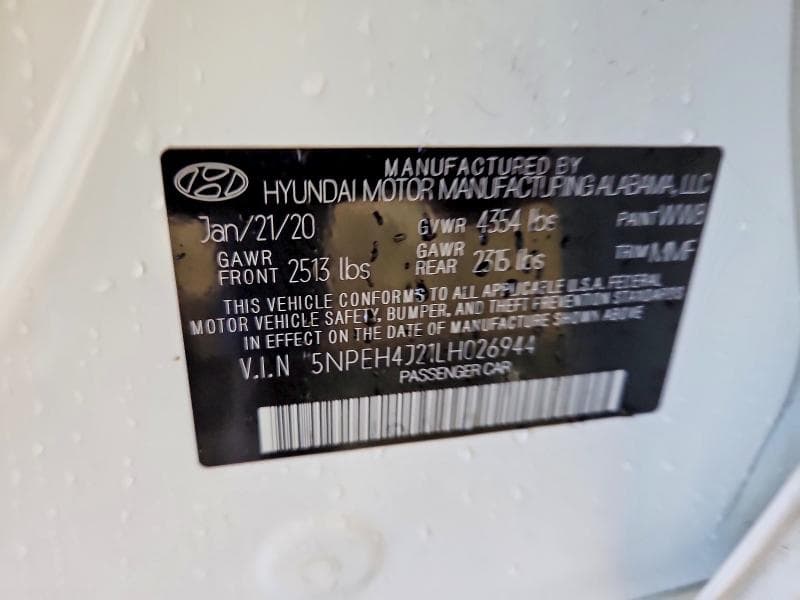 2020 HYUNDAI SONATA LIMITED 12