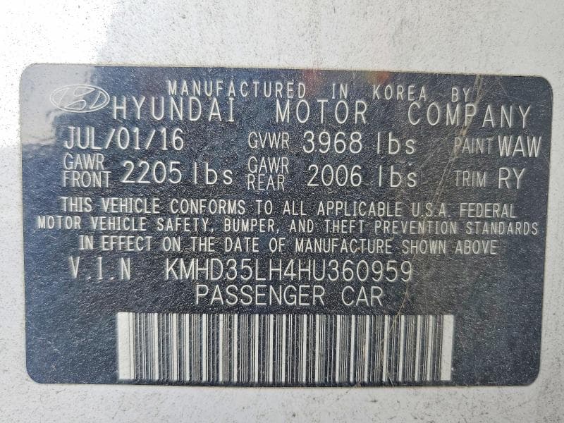 2017 HYUNDAI ELANTRA GT BASE 12
