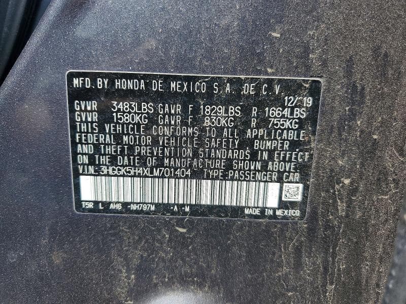 2020 HONDA FIT LX 12