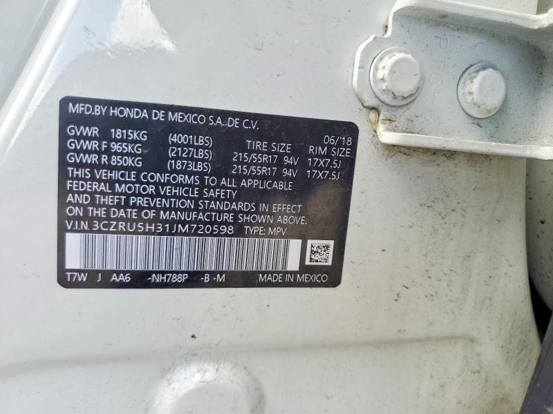 2018 HONDA HR-V LX 13