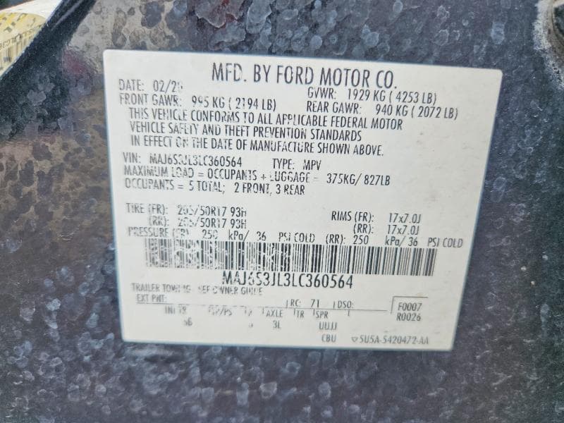 2020 FORD ECOSPORT SES 12