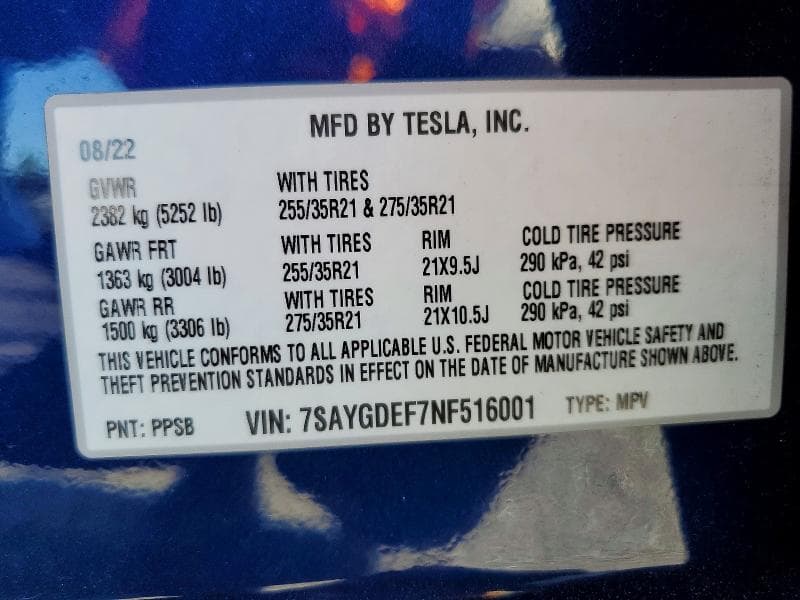 2022 TESLA MODEL Y 12
