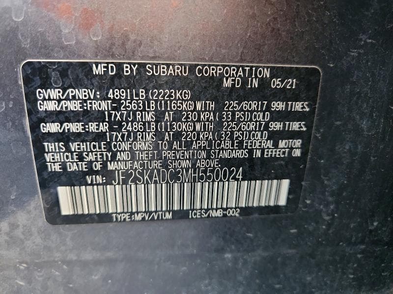 2021 SUBARU FORESTER 13