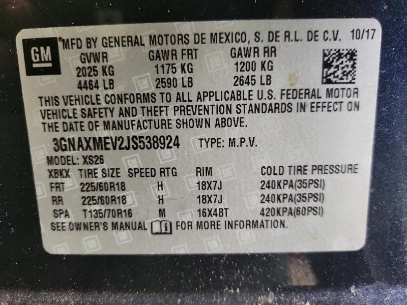 2018 CHEVROLET EQUINOX PREMIER 13