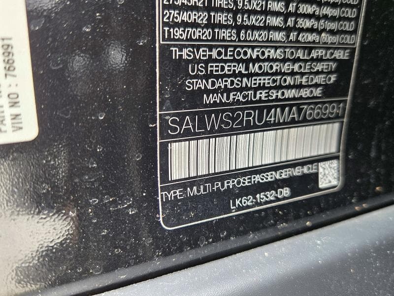 2021 LAND ROVER RANGE ROVER SPORT HST 10