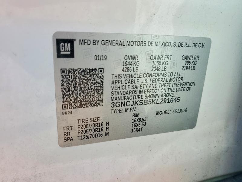 2019 CHEVROLET TRAX LS 14