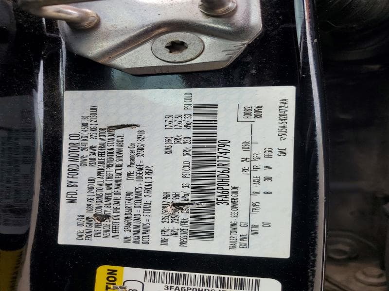 2018 FORD FUSION SE 12