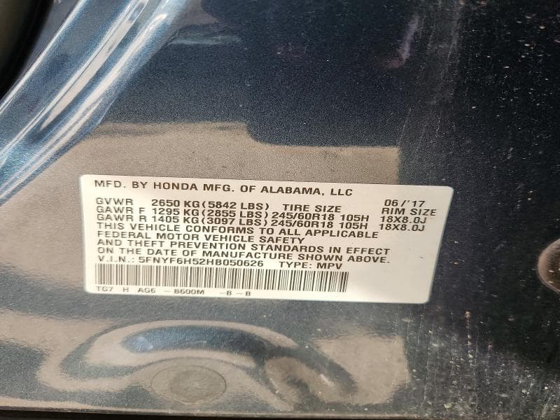 2017 HONDA PILOT EXL 13