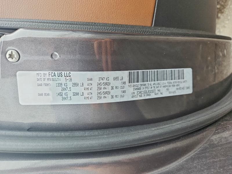 2018 CHRYSLER PACIFICA LIMITED 13