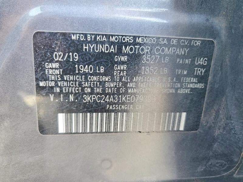 2019 HYUNDAI ACCENT SE 12