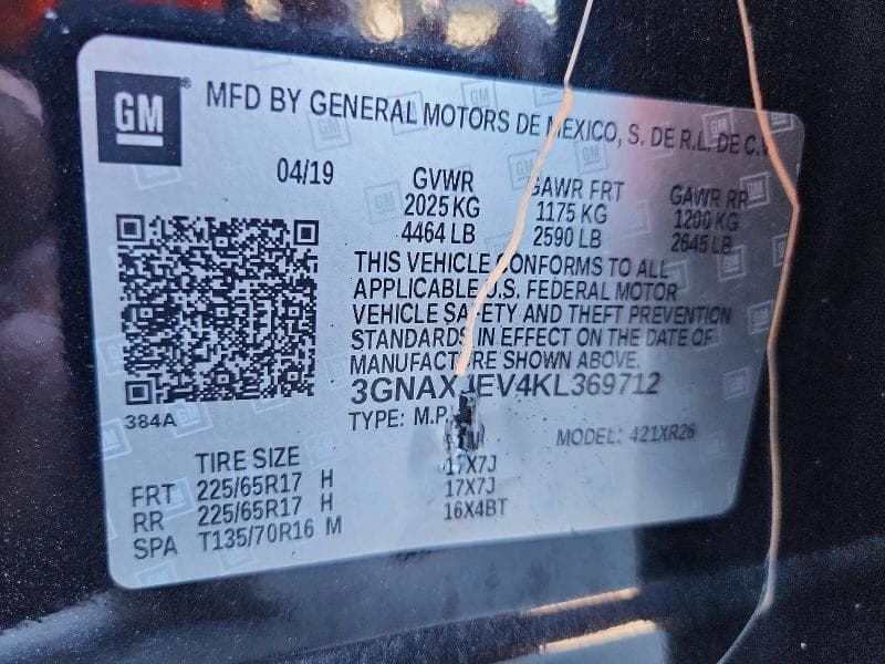 2019 CHEVROLET EQUINOX LT 13