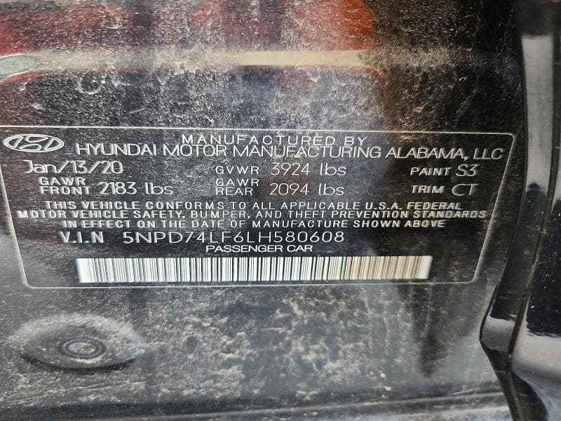 2020 HYUNDAI ELANTRA SE 12
